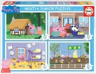 Puzzle 4x puzzle di Peppa Pig