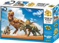 Puzzle T-Rex versus Triceratops 3D