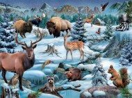 Puzzle Zvieratá v zime 