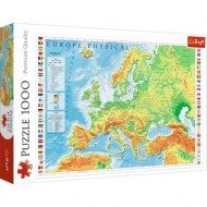 Puzzle Fysisk kort over Europa