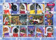 Puzzle Boże Narodzenie Koty 1000