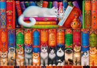 Puzzle Mačja knjižna polica