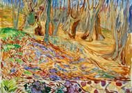 Puzzle Edvard Munch - Elm Forrest spomladi, 1923