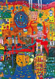 Puzzle Hundertwasser - La pintura de fax de 30 días, 1996