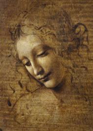 Puzzle Leonardo da Vinci: Hlava ženy
