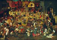 Puzzle Pieter Bruegel den äldre - Kampen mellan karneval och fastan