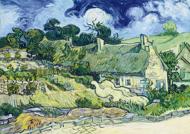 Puzzle Vincent van Gogh: Casas com telhado de colmo em Cordeville,