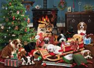 Puzzle Karácsonyi kutyakölykök 1000