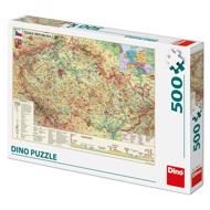 Puzzle MAPA Českej republiky 500