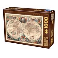 Puzzle Antieke wereldkaart 1000