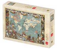 Puzzle Винтажная карта 1000