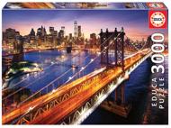 Puzzle Manhattan alkonyatkor, New York - Híd 