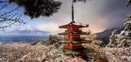 Puzzle Mount Fuji og Chureito Pagoda