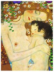 Puzzle Gustav Klimt: Mamă și copil