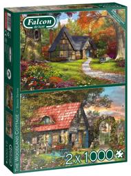 Puzzle 2x1000 Gozdne hiše