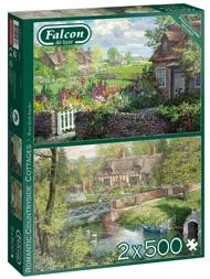 Puzzle 2x500 Wiejski krajobraz