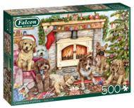 Puzzle KARÁCSONY karácsonyi kiskutyák 500