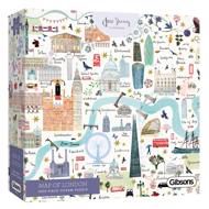 Puzzle Mapa Londýna 1000