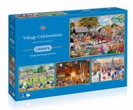 Puzzle 4x500 Trevor Mitchell - Célébrations du village