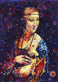 Puzzle Sally Rich: Leonardo da Vinci: Dame mit einem Hermelin 1500