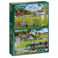 Puzzle 2x1000 Külade sportlikud rohelised