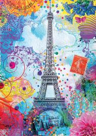 Puzzle Farebná Eiffelova veža