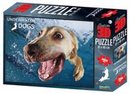 Puzzle 3D effect: Dog in water