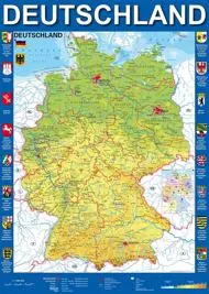 Puzzle Карта на Германия 1000