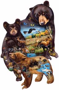 Puzzle Cynthie Fisher - Aventure en famille d'ours