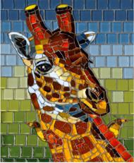 Puzzle Ólomüveg zsiráf