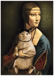 Puzzle Lady with a Cat