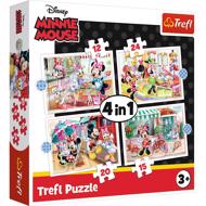 Puzzle 4v1 Minnie cu prietenii