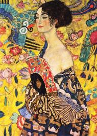 Puzzle Gustav Klimt: Dáma s vějířem
