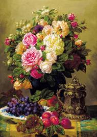 Puzzle Jean-Baptiste Robie: Zátišie s ružami