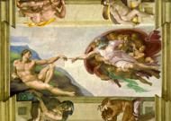 Puzzle Michelangelo Buonarroti: Crearea lui Adam