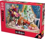 Puzzle Bolyhos cicák a nappaliban