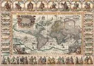 Puzzle Ókori világtérkép 1000