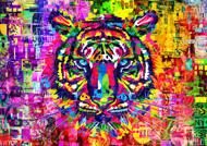 Puzzle Úžasne farebný tiger
