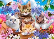 Puzzle Kittens with Flowers 70 pieces