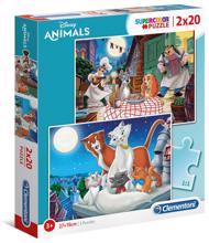 Puzzle 2x20 Disney zvieratká