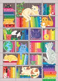 Puzzle Pisică Curcubeu Quilt