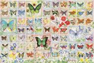 Puzzle Motyle i kwiaty 2000