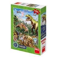 Puzzle Svet dinosaurov 100 XXL - svietiace