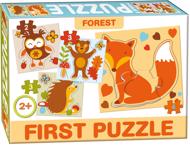Puzzle 4v1 Babypuslespil SKOG