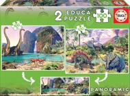 Puzzle 2x100 Dinosaurier