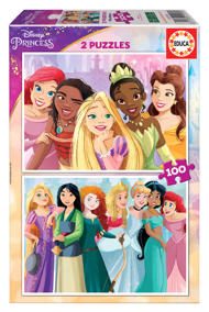 Puzzle 2x100 Disney princezny