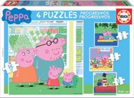 Puzzle 4 în 1 Peppa Pig