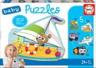 Puzzle 4v1 Baby kolekcia: Dopravné prostriedky