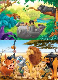Puzzle 2x50 Leví kráľ a Kniha džunglí image 2