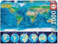 Puzzle Mapa sveta - svietiace image 2
